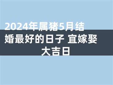 2024年属猪5月结婚最好的日子 宜嫁娶大吉日