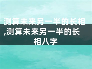 测算未来另一半的长相,测算未来另一半的长相八字