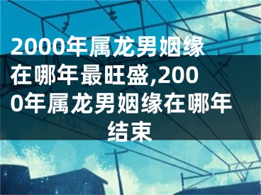 2000年属龙男姻缘在哪年最旺盛,2000年属龙男姻缘在哪年结束