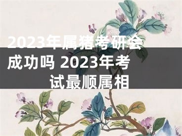 2023年属猪考研会成功吗 2023年考试最顺属相