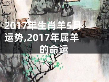 2017年生肖羊5月运势,2017年属羊的命运