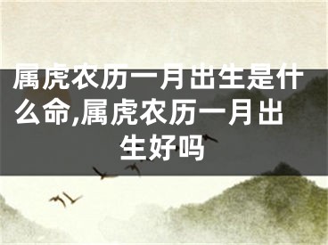 属虎农历一月出生是什么命,属虎农历一月出生好吗