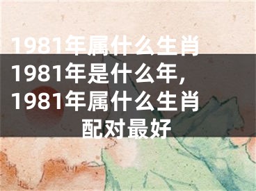 1981年属什么生肖1981年是什么年,1981年属什么生肖配对最好