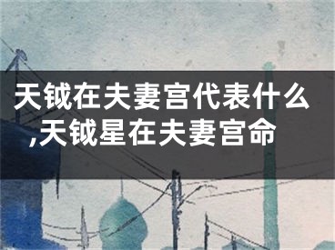 天钺在夫妻宫代表什么,天钺星在夫妻宫命