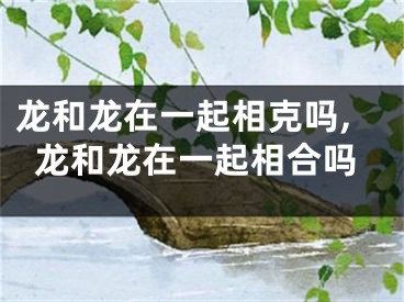 龙和龙在一起相克吗,龙和龙在一起相合吗