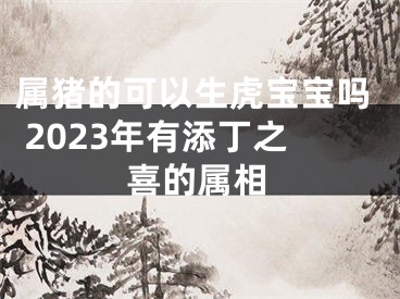 属猪的可以生虎宝宝吗 2023年有添丁之喜的属相