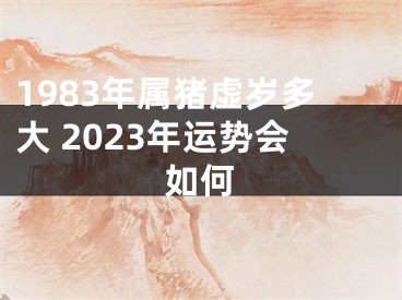 1983年属猪虚岁多大 2023年运势会如何