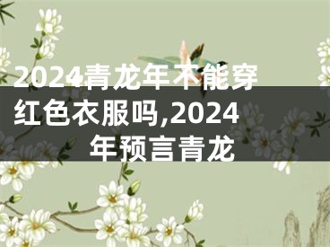 2024青龙年不能穿红色衣服吗,2024年预言青龙