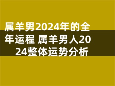 属羊男2024年的全年运程 属羊男人2024整体运势分析