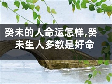 癸未的人命运怎样,癸未生人多数是好命