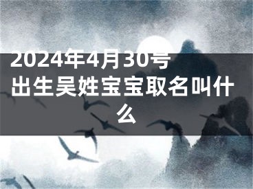 2024年4月30号出生吴姓宝宝取名叫什么