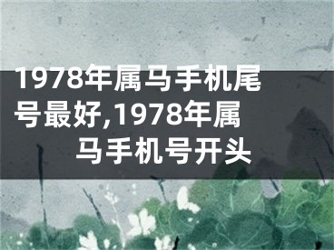 1978年属马手机尾号最好,1978年属马手机号开头