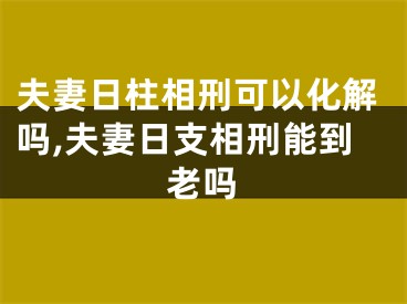 夫妻日柱相刑可以化解吗,夫妻日支相刑能到老吗