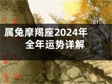 属兔摩羯座2024年全年运势详解