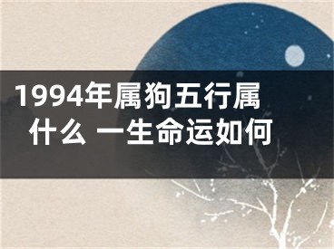 1994年属狗五行属什么 一生命运如何