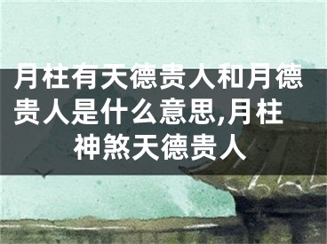 月柱有天德贵人和月德贵人是什么意思,月柱神煞天德贵人