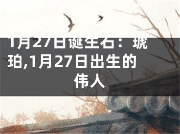 1月27日诞生石：琥珀,1月27日出生的伟人