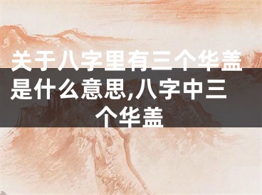 关于八字里有三个华盖是什么意思,八字中三个华盖