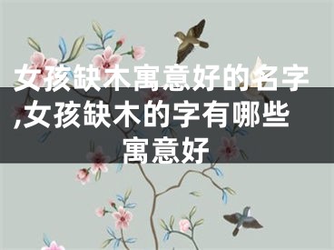 女孩缺木寓意好的名字,女孩缺木的字有哪些寓意好