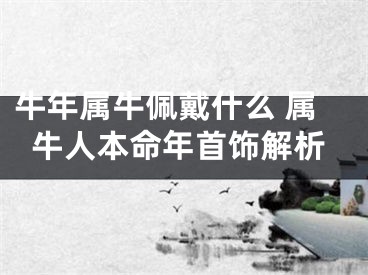 牛年属牛佩戴什么 属牛人本命年首饰解析