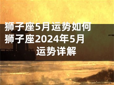 狮子座5月运势如何 狮子座2024年5月运势详解