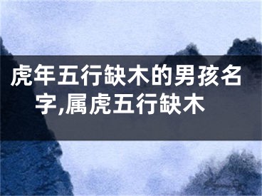 虎年五行缺木的男孩名字,属虎五行缺木
