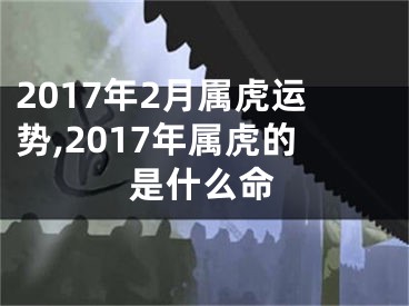 2017年2月属虎运势,2017年属虎的是什么命
