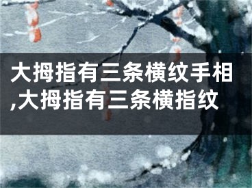 大拇指有三条横纹手相,大拇指有三条横指纹