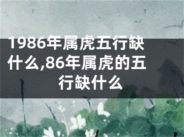 1986年属虎五行缺什么,86年属虎的五行缺什么