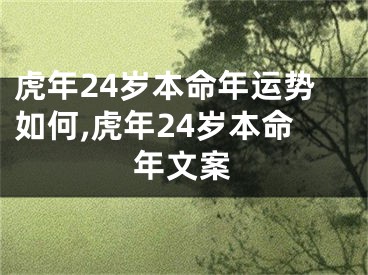 虎年24岁本命年运势如何,虎年24岁本命年文案
