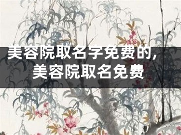 美容院取名字免费的,美容院取名免费