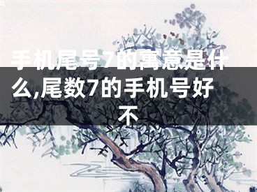 手机尾号7的寓意是什么,尾数7的手机号好不