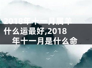 2018年十一月属羊什么运最好,2018年十一月是什么命