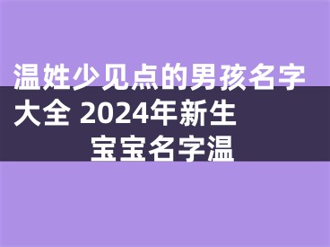 温姓少见点的男孩名字大全 2024年新生宝宝名字温