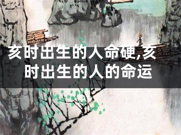 亥时出生的人命硬,亥时出生的人的命运