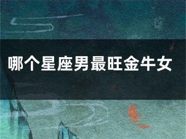 哪个星座男最旺金牛女