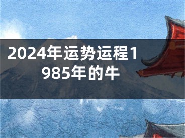 2024年运势运程1985年的牛