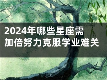 2024年哪些星座需加倍努力克服学业难关