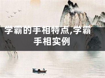 学霸的手相特点,学霸手相实例