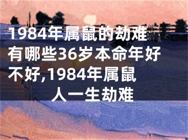 1984年属鼠的劫难有哪些36岁本命年好不好,1984年属鼠人一生劫难