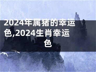 2024年属猪的幸运色,2024生肖幸运色