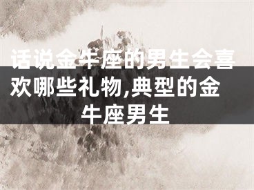 话说金牛座的男生会喜欢哪些礼物,典型的金牛座男生