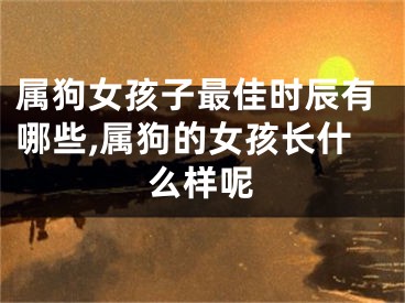 属狗女孩子最佳时辰有哪些,属狗的女孩长什么样呢