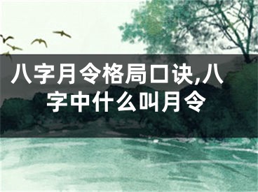 八字月令格局口诀,八字中什么叫月令