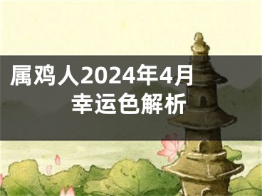 属鸡人2024年4月幸运色解析