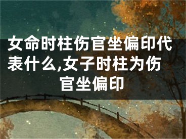 女命时柱伤官坐偏印代表什么,女子时柱为伤官坐偏印