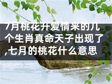 7月桃花开爱情来的几个生肖真命天子出现了,七月的桃花什么意思