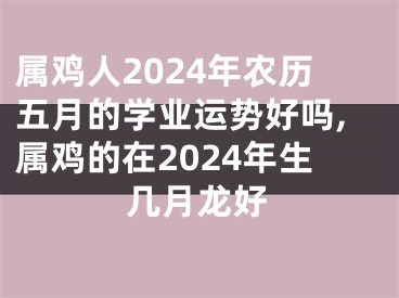 属鸡人2024年农历五月的学业运势好吗,属鸡的在2024年生几月龙好