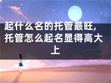 起什么名的托管最旺,托管怎么起名显得高大上