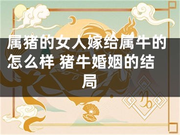 属猪的女人嫁给属牛的怎么样 猪牛婚姻的结局